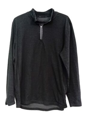 Men's Charcoal Half-Zip Long Sleeve Pullover
